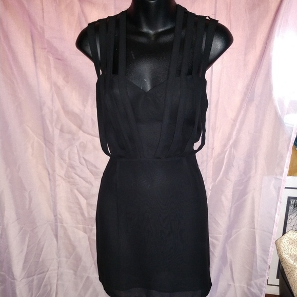 Black Slip Dress "Double n Brass" - Picture 6 of 8
